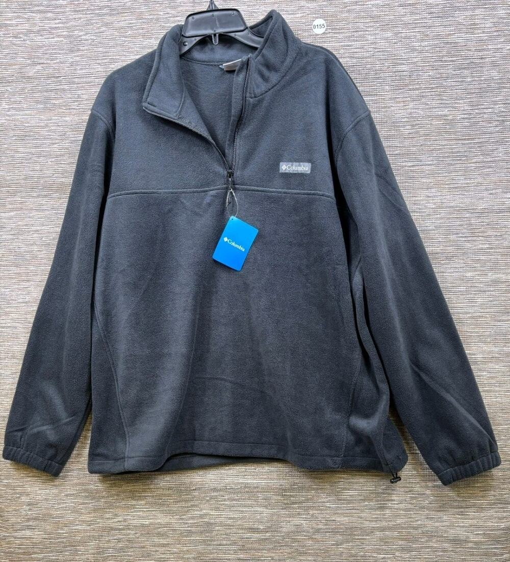 Columbia Steens Mountain Half Zip Fleece Pullover Mens Size XXL Gray NEW